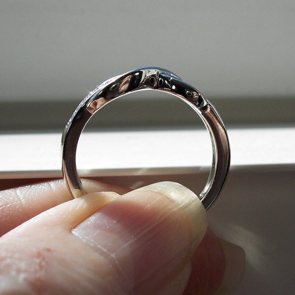 925 STERLING SILVER Infinity Pave Set Cubic Zirconia Ring - Picture 7 of 16